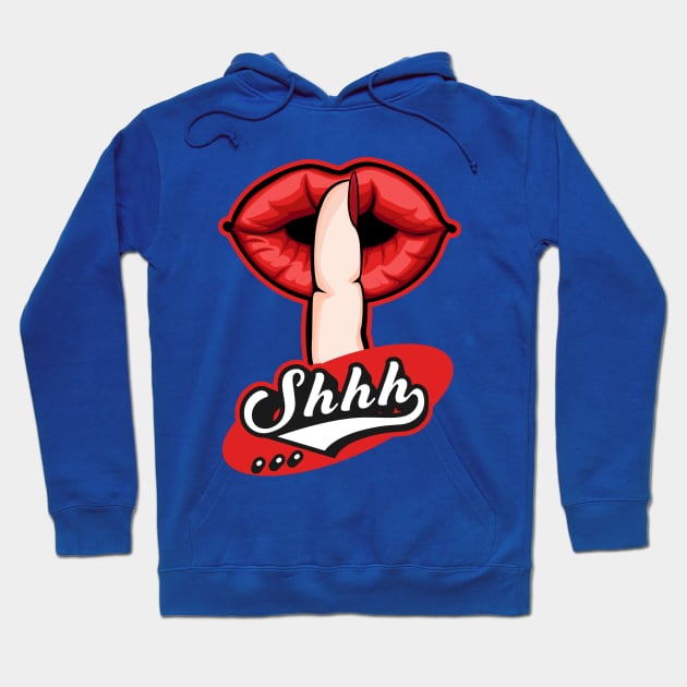 Shhhh silent hand design Hoodie by Mako Design 